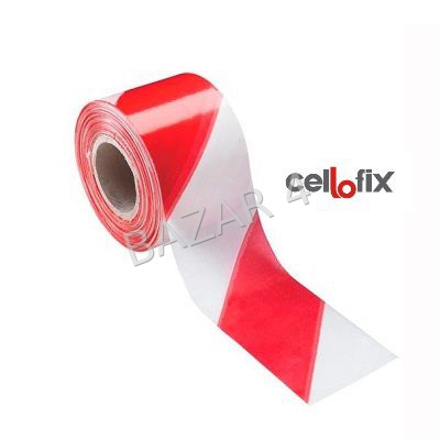 cinta baliza blanca/roja 7cmx200m-cellof