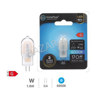 LAMPARA LED G4 1,8W HOME PLUS-75024